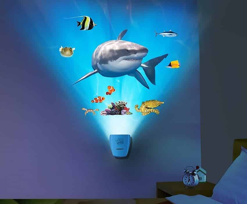 Shark encounter wall decal light