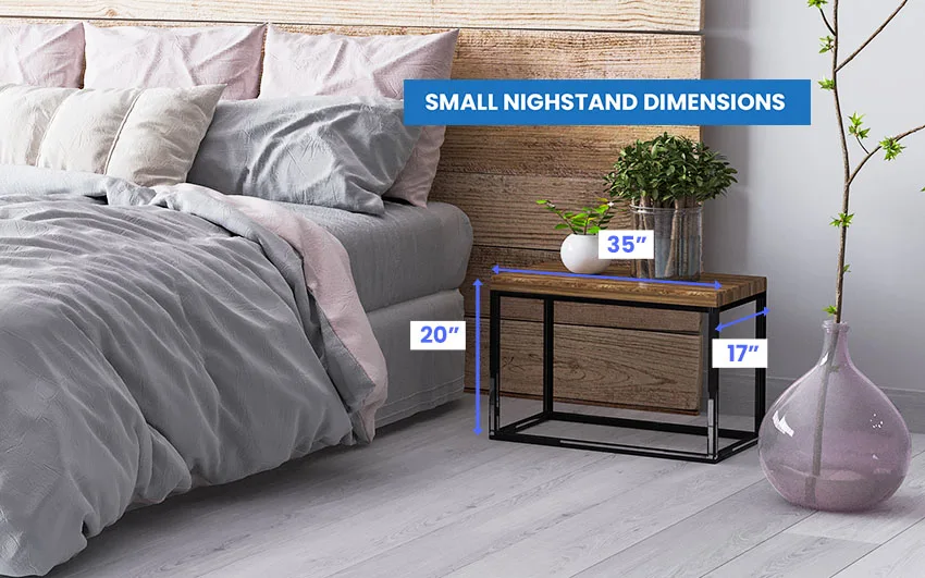 Small nightstand dimensions