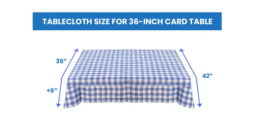 Tablecloth size for 36-inch table