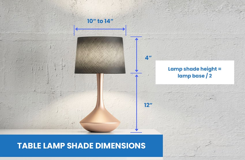 Table lamp shade dimensions