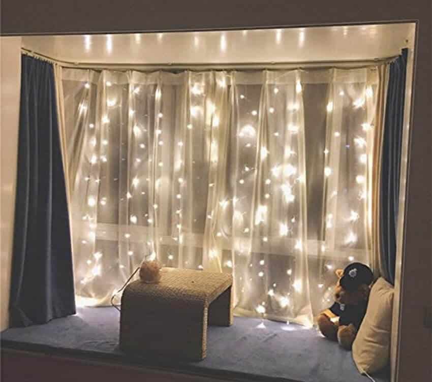 Window curtain string light