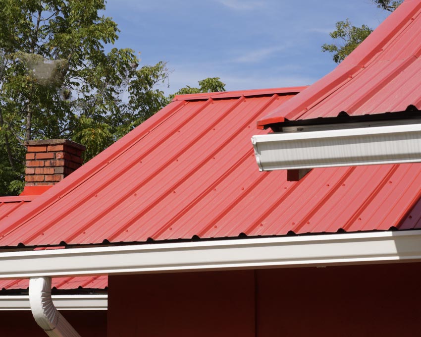 Aluminum red metal roof