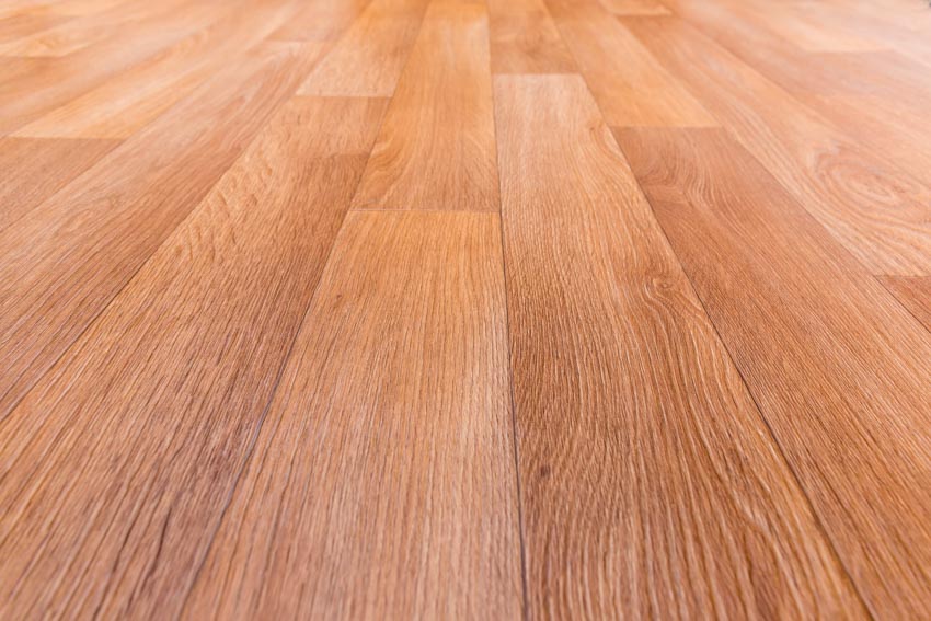 Close up of wood design linoleum floor
