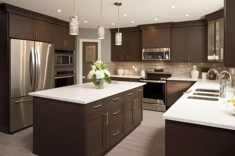 Kitchen Colors With Brown Cabinets (59 Beautiful Paint Options)