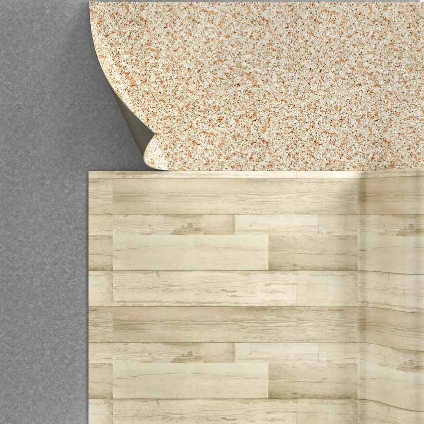 Different linoleum floors textures