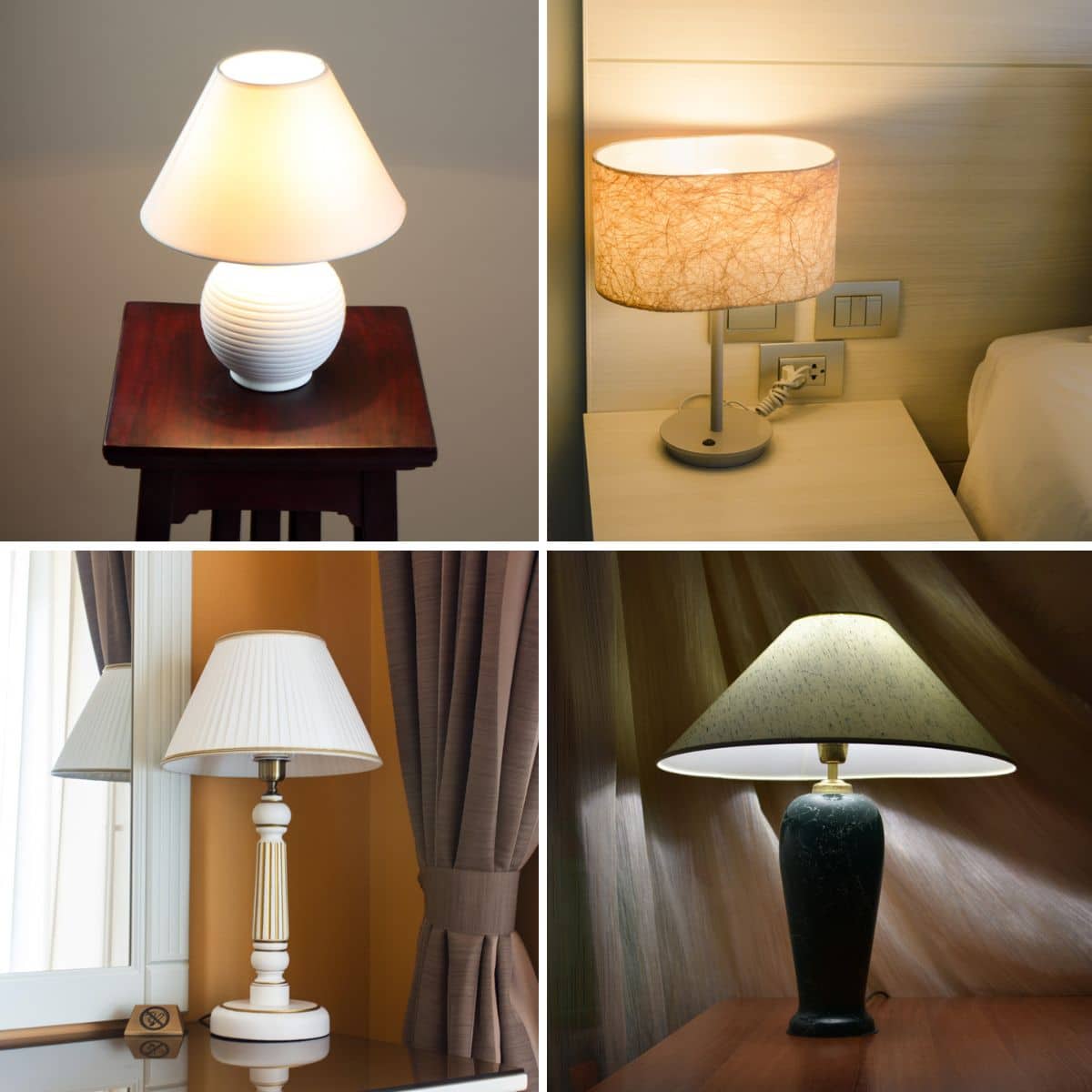 different types of lamp shades