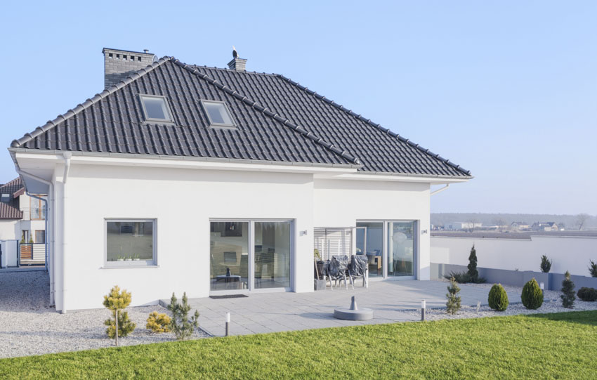 Bungalow with gray roof