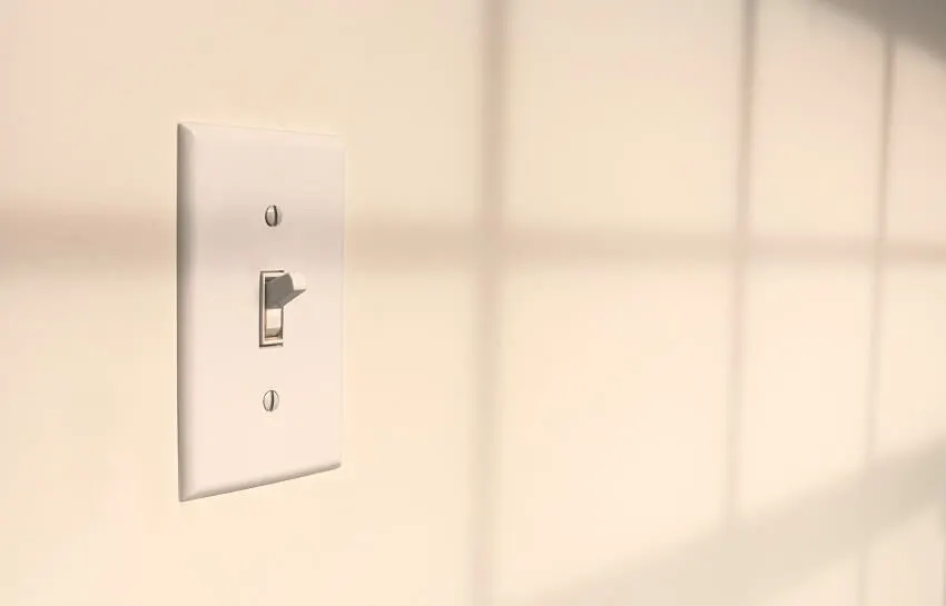 Interior toggle switch on wall