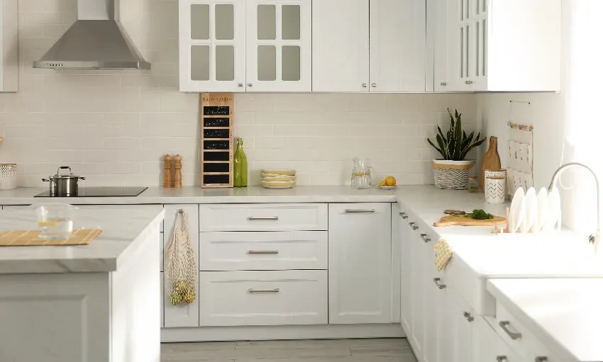 Kitchen with corner design