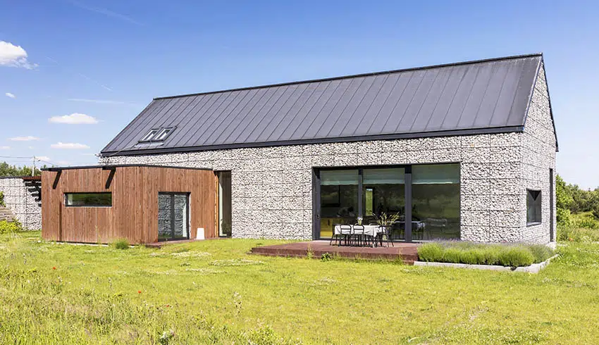 Modern stone bardominium in a quite countryside with wooden porch