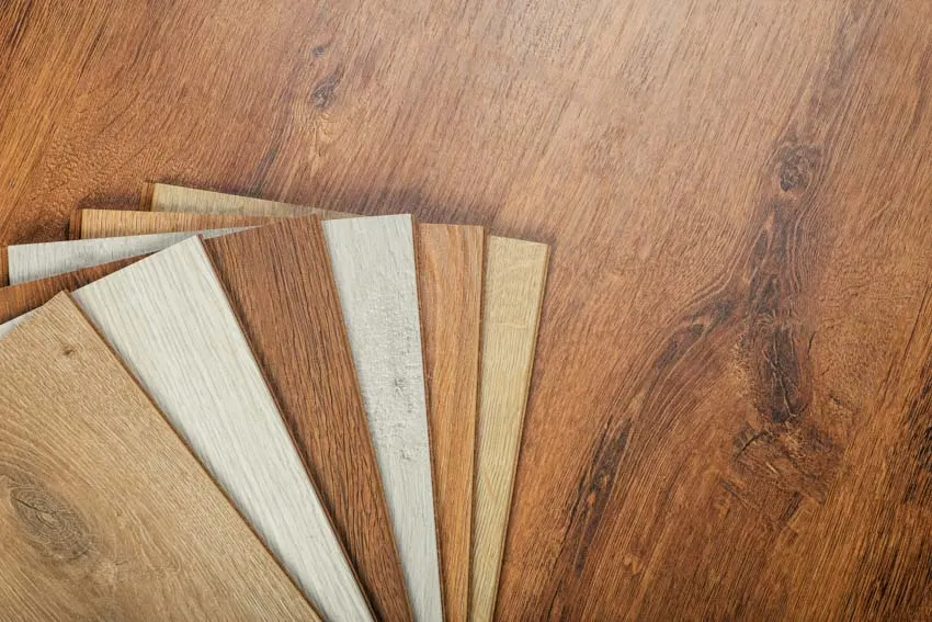 Samples of types of stain color veneer
