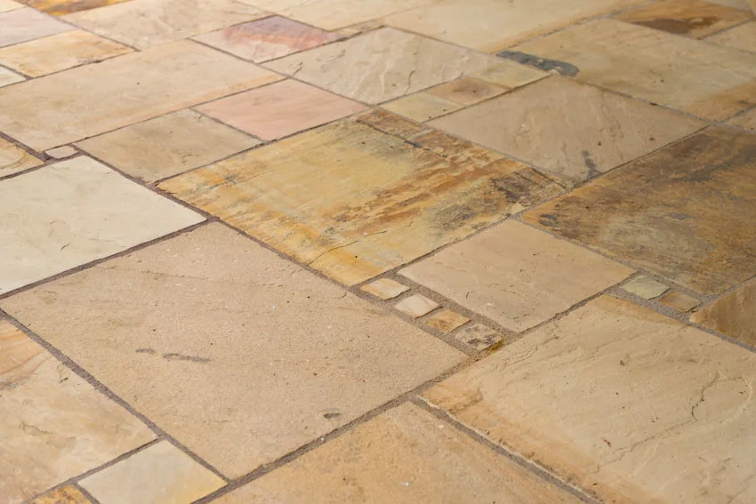 Tiles made from sandstone