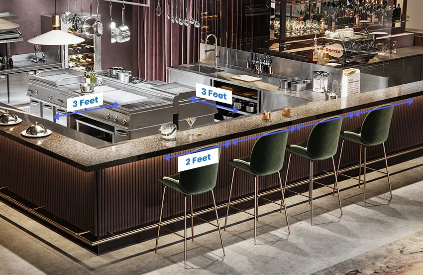 Restaurant Bar Counter Designs Ideas, Dimensions & Images