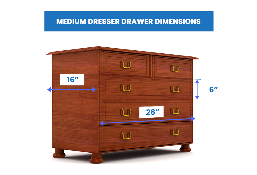 Dresser drawer dimensions