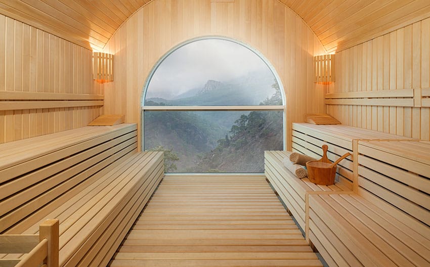 Sauna with picture window