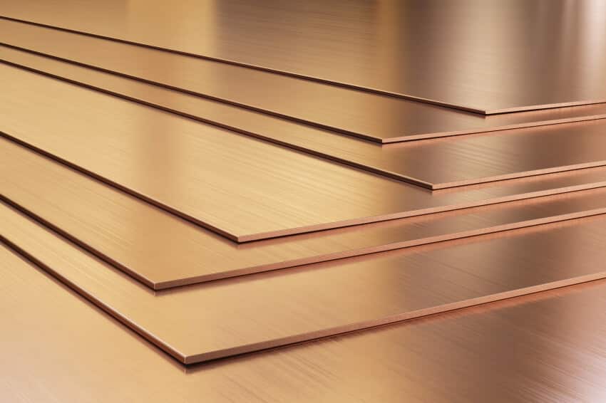 Brass sheets for countertops