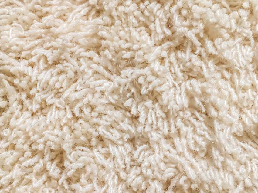 Close up high pile carpet
