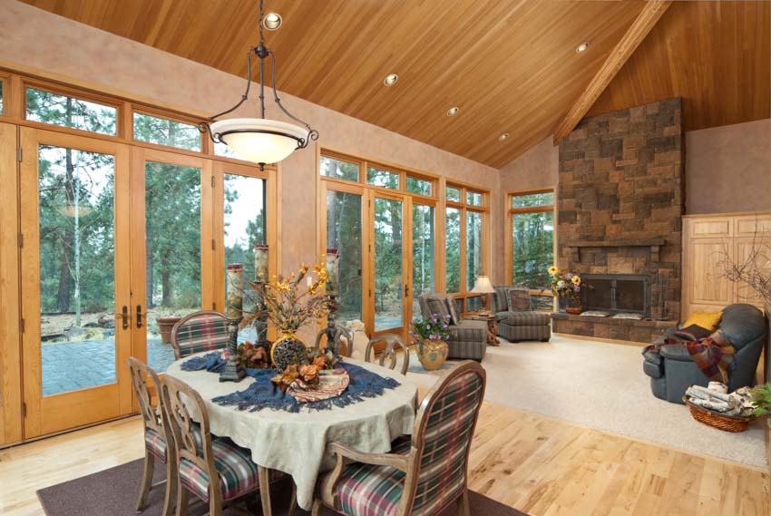 dining room lighting for slanted ceilings