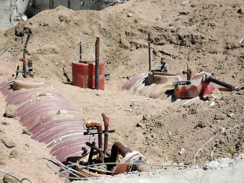 LPG tanks buried underground