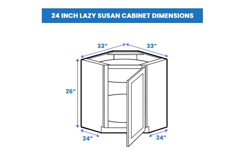24 inch lazy Susan cabinet dimensions