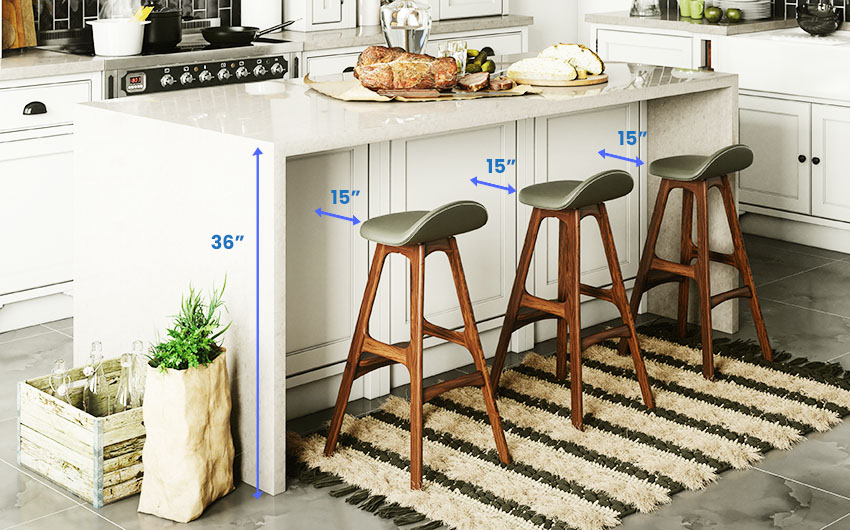 Narrow breakfast bar online stools