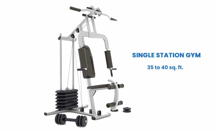 Single station gym size