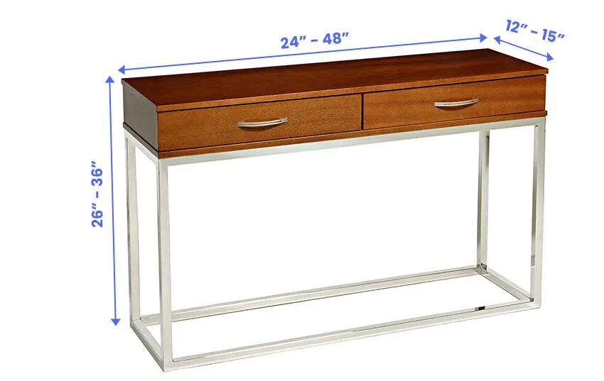 Standard sofa table dimensions