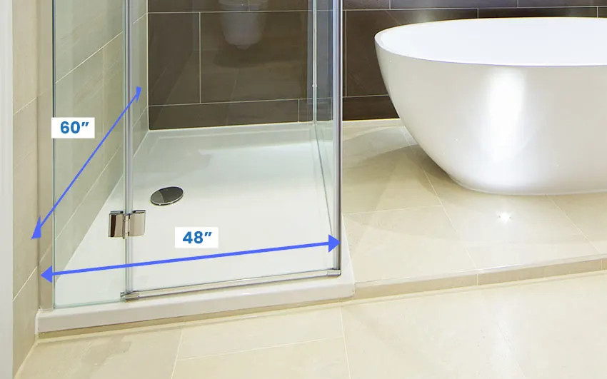 Pan size for Walk-in shower