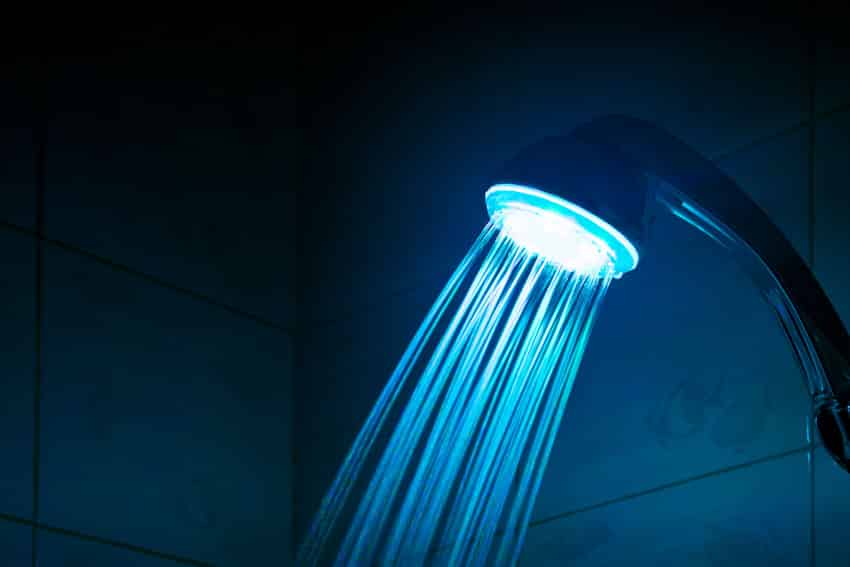Bathroom shower head with LED lights