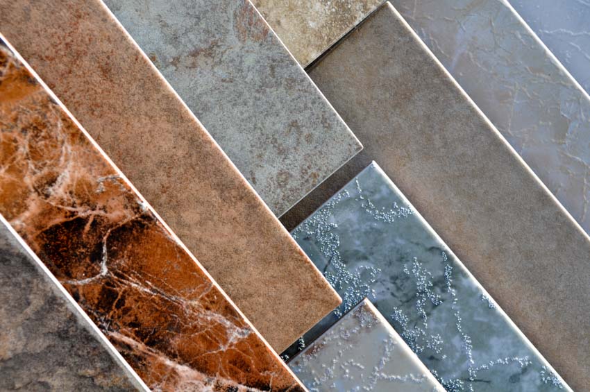 Different tile materials for walls and floors
