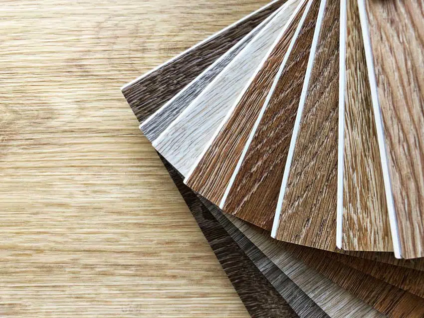 Different types of luxury vinyl floor materials