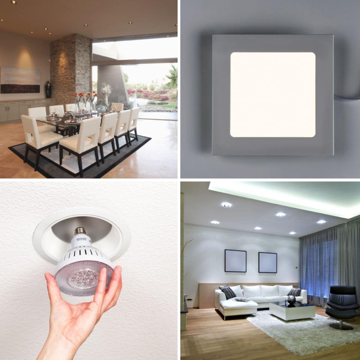 different types of recessed lighting