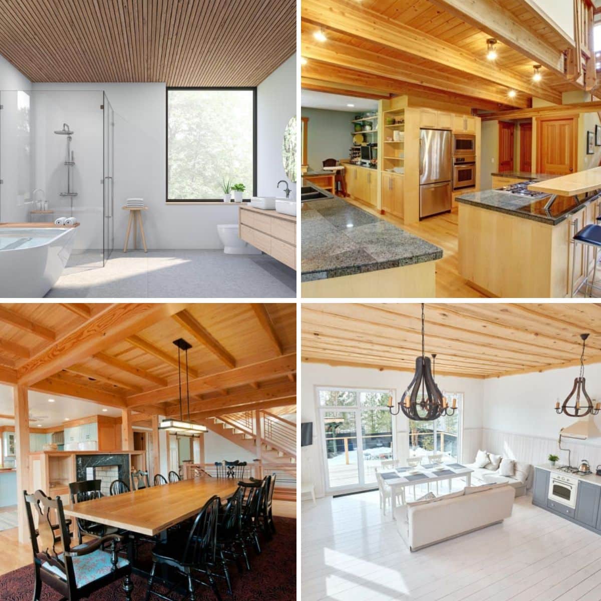 different types of wood for ceilings