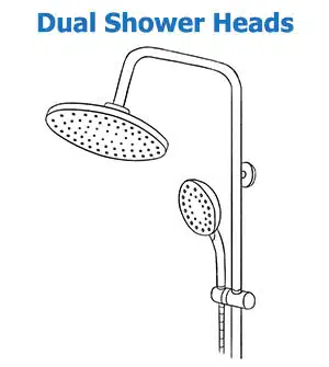 Dual showerheads