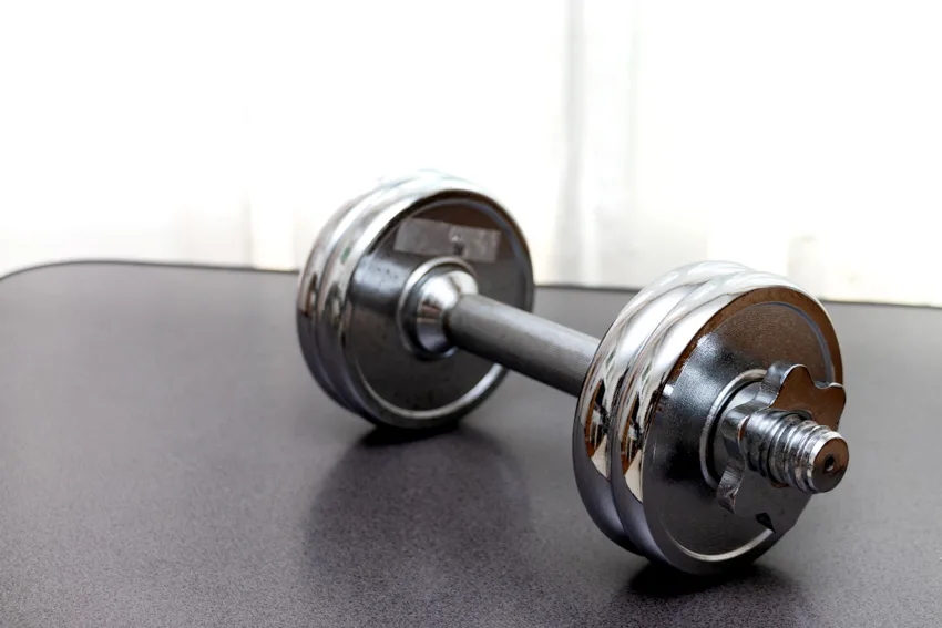 Dumbbell on a table