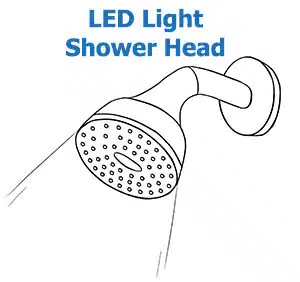 LED lighted shower