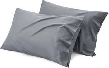 Queen size bamboo pillowcases with envelope closure