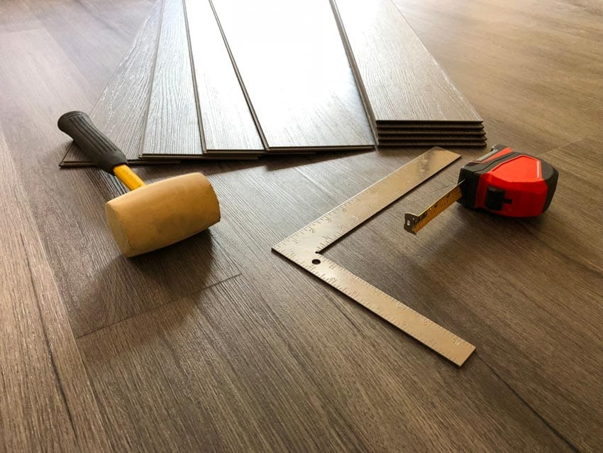 Required tools and materials to install luxury vinyl flooring