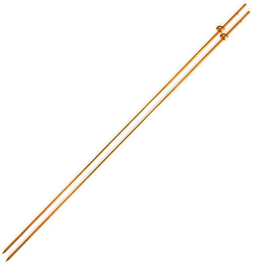 Two copper lightning rod