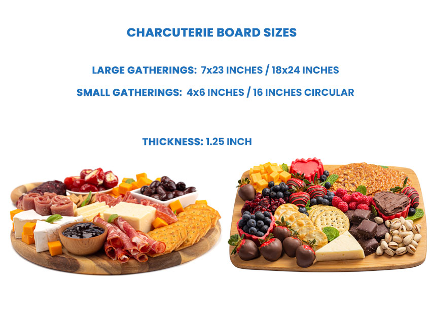Charcuterie boards sizes
