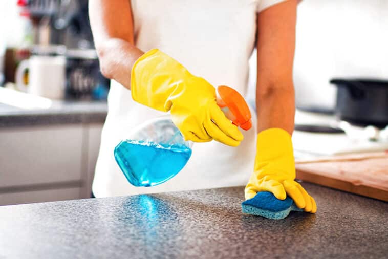 What Is The Effect Of Oven Cleaner On Countertops   Countertop Cleaning With Liquid Spray Soap Is 758x506 