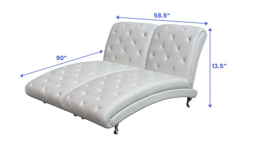 Double chaise lounge dimensions