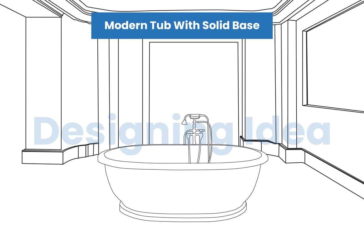 Modern Tub With Solid Base