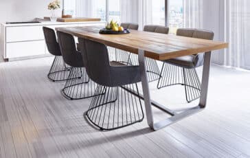 Modern Kitchen Dining Table With Modern Chiards Is 364x230 