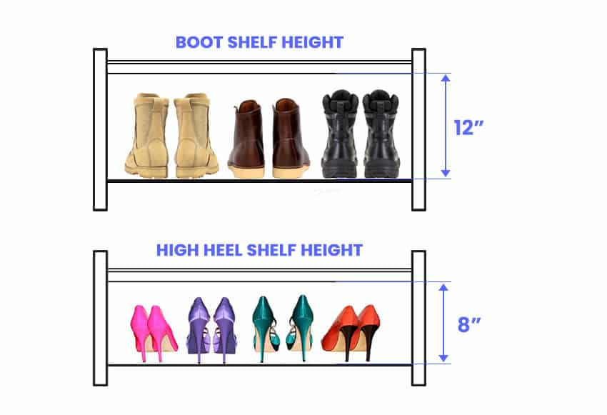 Boots and high heels shelf height