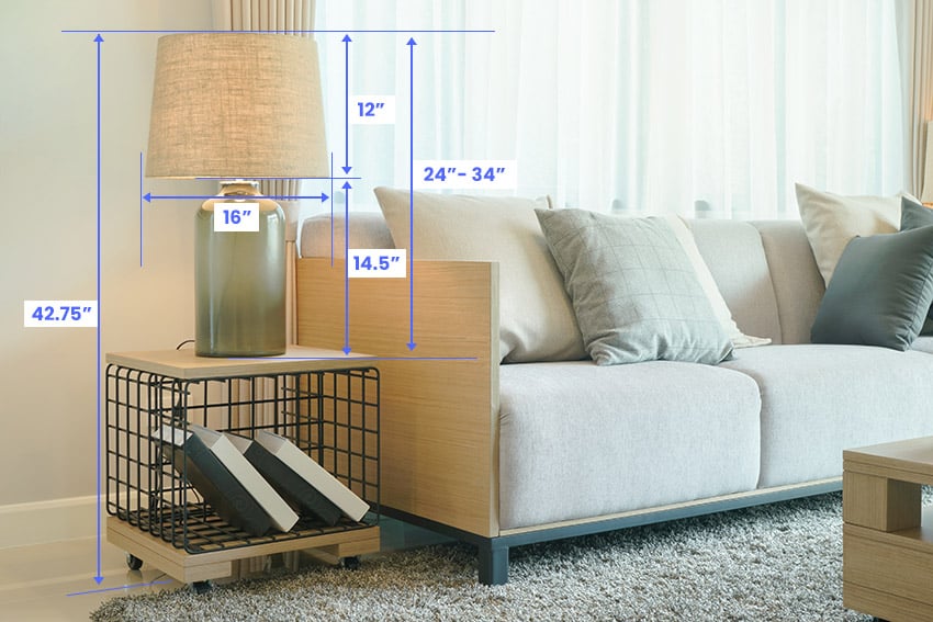 Sofa lamp dimensions