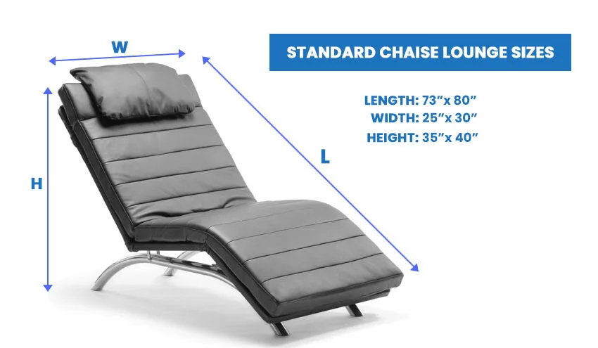 Standard chaise lounge sizes