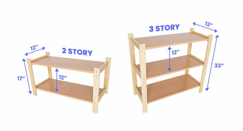 Buy 4 Shelf Teak Wood Shoe Rack Online | TeakLab
