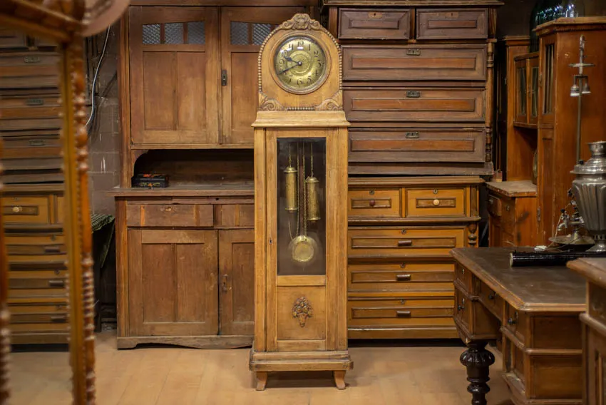 Antique vintage clock in storage