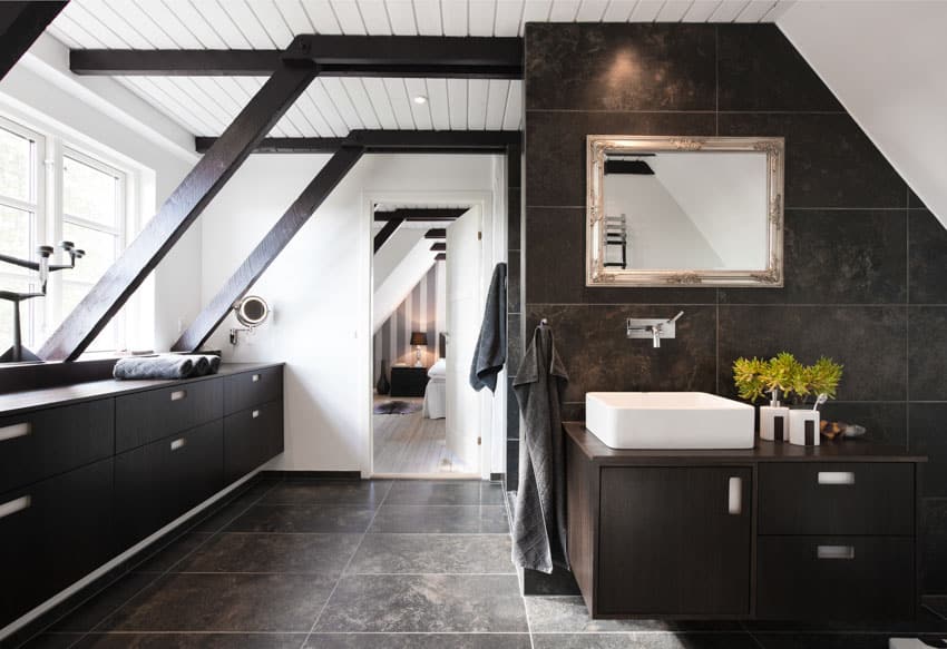 Bathroom with granite tile